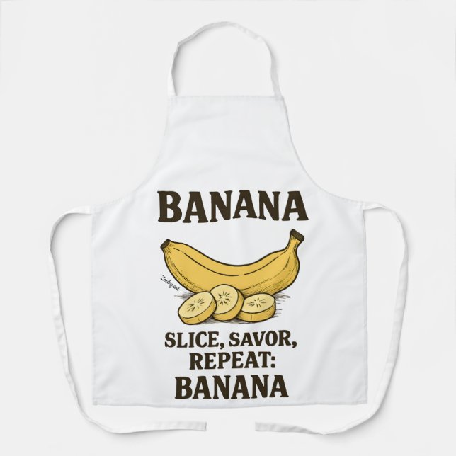 Tablier Bananes Short – L'humour dans la cuisine (Recto)