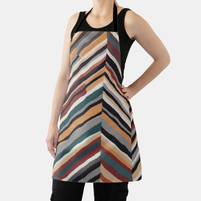 Tablier Bandes de zigzag multicouleur dynamiques (Insitu)