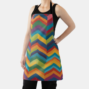 Tablier Bandes dynamiques zigzag frappant motif énergétiqu