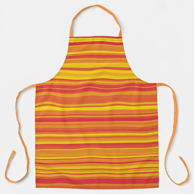 Tablier Bandes Rouges Jaunes Orange (Recto)