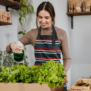Tablier Bandes rouges rétro