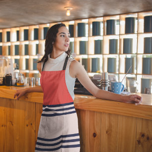 Tablier Bandes rouges rétro