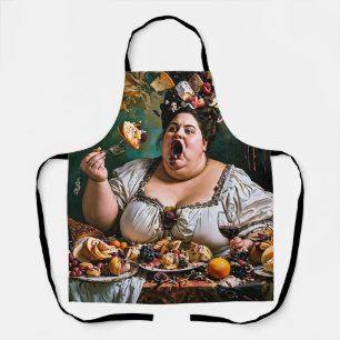 Tablier "Banquet du Chaos" Œuvre d'art surréaliste colorée
