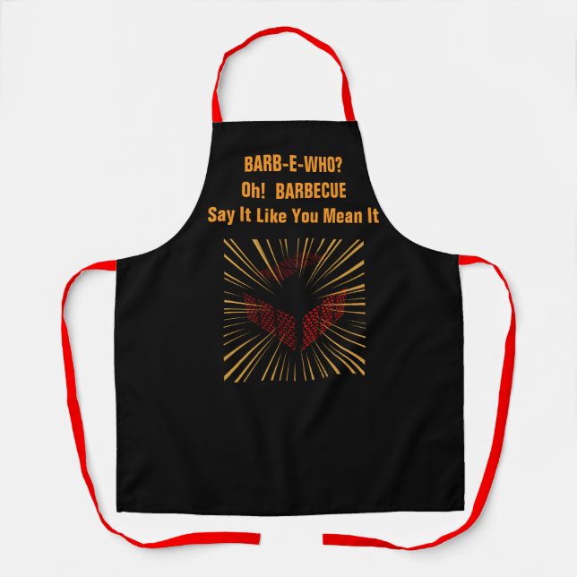 Tablier Barb-E- Qui? Oh! Barbecue Amusement Grillades  (Recto)