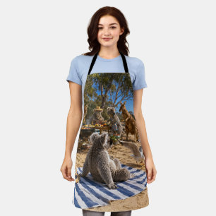 Tablier Barbecue Bush avec kangourous et koalas