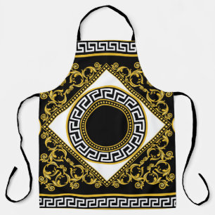 Tablier Baroque d'or : frontière noire grecque