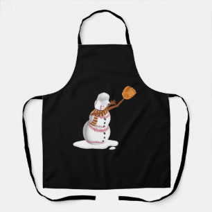 Tablier Baseball Noël Dubbing Snowman Cadeau maman ou papa