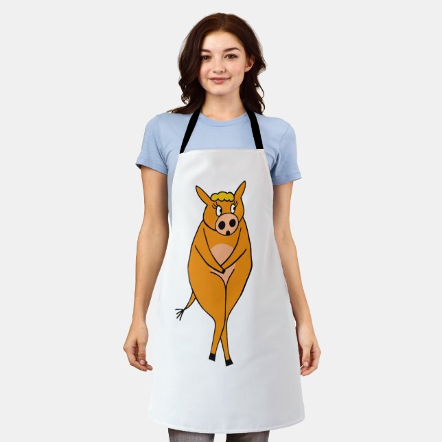 Tablier Bashful Cow Apron (Porté)