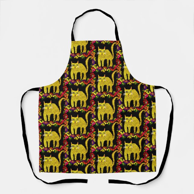 Tablier Basi le Motif de chat Apron (Recto)