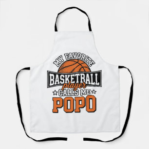 Tablier Basketball Popo Drôle Vintage Sports Design_1