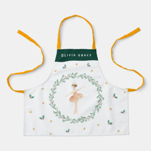 Tablier Basse-noisette ballerine botanique mignon Noël Pe