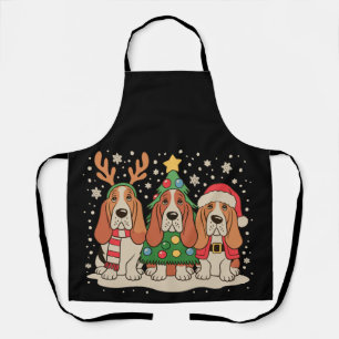 Tablier Basset Hound de Noël Santa Renne Chien Xmas