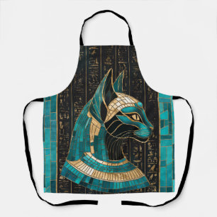 Tablier Bastet, déesse chatte égyptienne - Art mosaïque