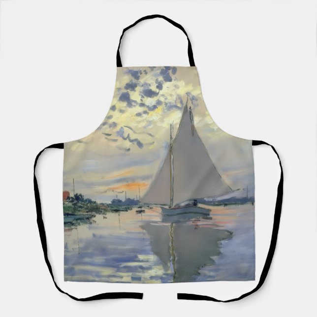 Tablier Bateau à voile de Monet Impressionnisme français C (Recto)