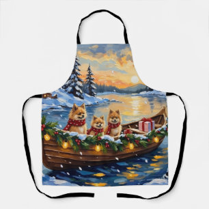 Tablier Bateau de Noël pour Pomeranian pendant les Fêtes