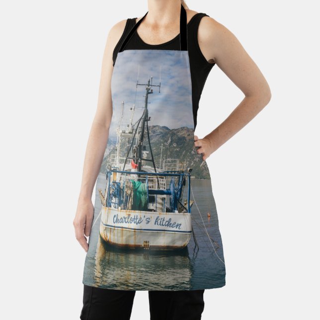 Tablier Bateau de pêche à la baie pittoresque (Insitu)