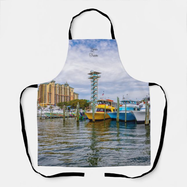Tablier Bateaux stationnés Destin Florida Harbour Apron (Recto)