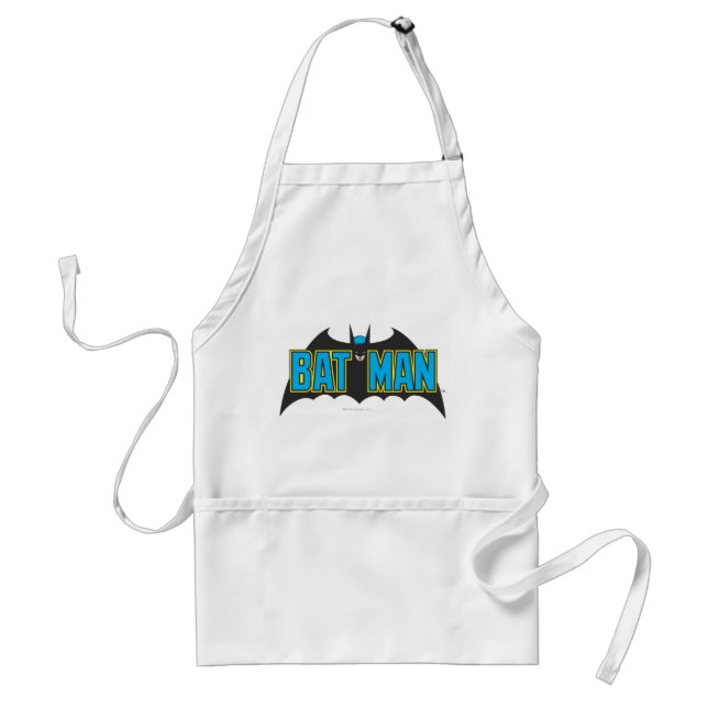 Tablier Batman | Logo noir bleu Vintage (Devant)