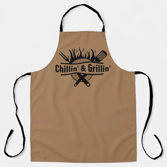 Tablier BBQ Apron "Chillin' & Grillin'" (Recto)