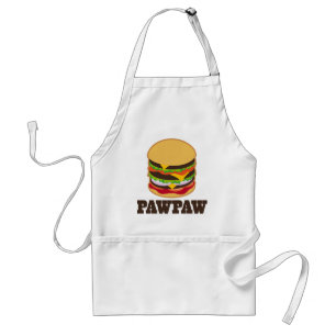 Tablier BBQ d'hamburger de papaye grillant le cadeau de