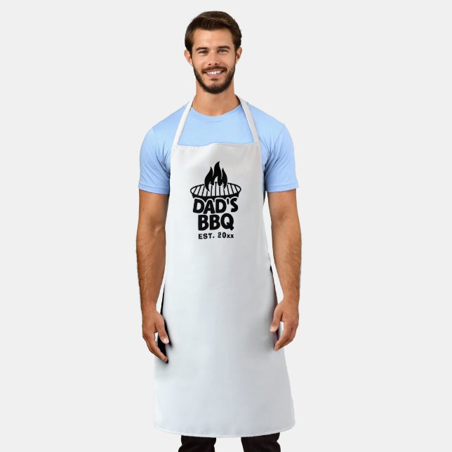 Tablier BBQ Grill de papa Blanc (Porté)