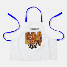BBQ Kid Apron. Personnalisable . Amateur de barbec