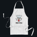 Tablier BBQ King apron with big funny cartoon chef<br><div class="desc">Cooking venin with big funny cartoon,  cute sayings,  quotes and humorous jokes. Customize and personalize products with your own text or name Create toxits relates to cooking,  baking,  bbq,  food and more.</div>