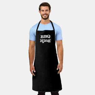 Tablier BBQ King cuisine noir et blanc grill hommes Apron