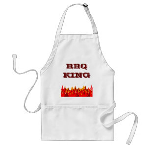 Tablier BBQ King Red Flames Slogan personnalisé