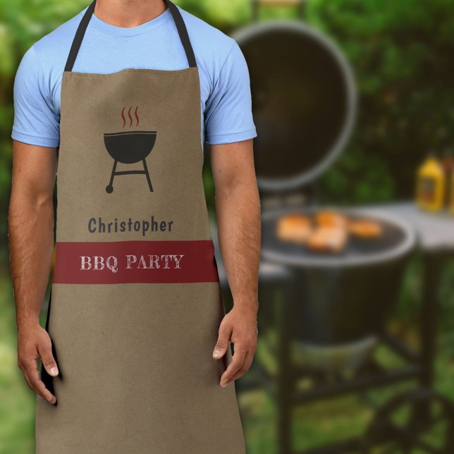 Tablier BBQ Kraft et rustique (Kraft & Rustic BBQ Apron)