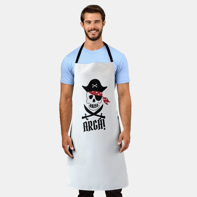 Tablier BBQ Lover Griller Pirate Argh Papa Maman Funky Gri (Porté)