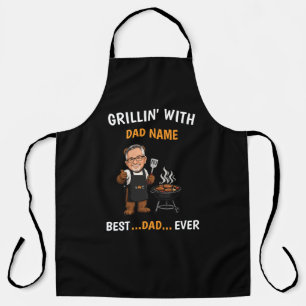 Tablier BBQ Papa personnalisé Nom de Papa person