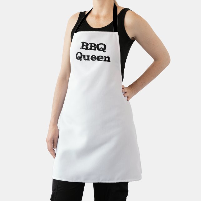 Tablier BBQ Queen cuisine grill noir et blanc (Insitu)