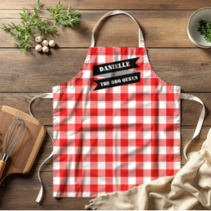 Tablier BBQ rouge