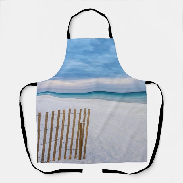 Tablier Beach Fence Morning Destin Florida Apron (Recto)