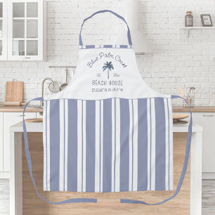Tablier Beach House Blue Stripes Coastal Farmhouse
