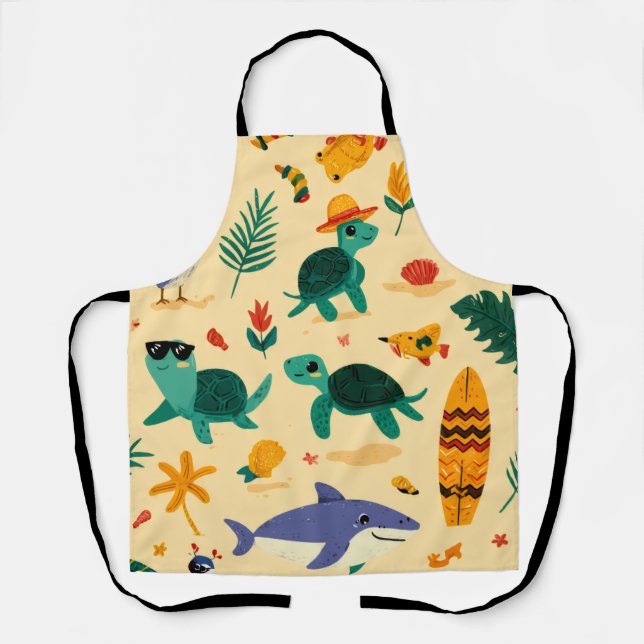 Tablier Beach Lover All-Over Print Apron Gift (Recto)