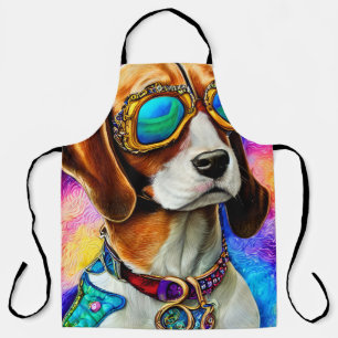 Tablier Beagle avec lunettes de soleil