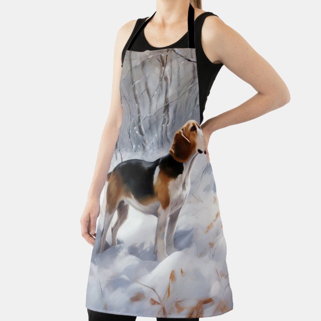 Tablier Beagle Laisser Neige Noël (Insitu)