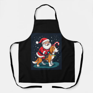 Tablier Beagle Xmas Éclairage Père Noël équitation Beagle 
