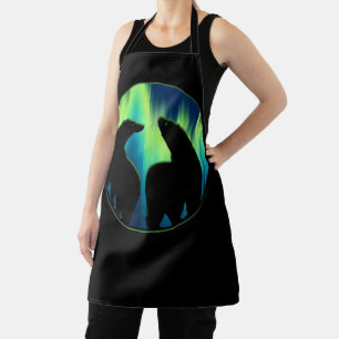 Tablier Bear Art Aprons Tribal Northern Lights Bear Aprons