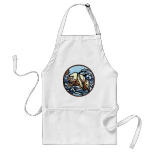 Tablier Bear Art BB-Q Apron Native Wildlife Art Apron