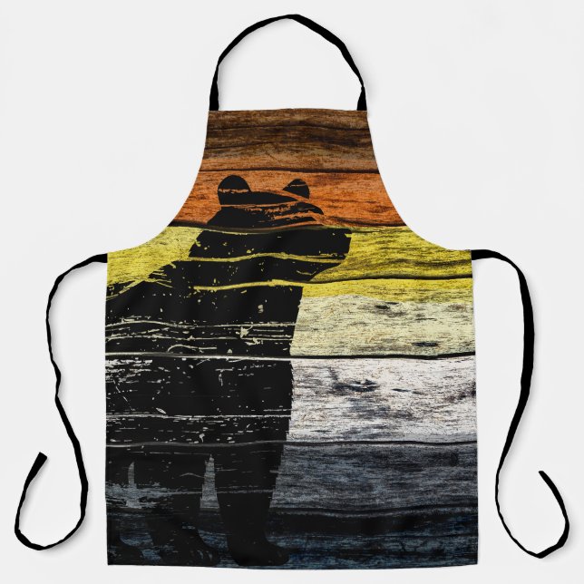 Tablier Bear Pride Wood Art (Recto)