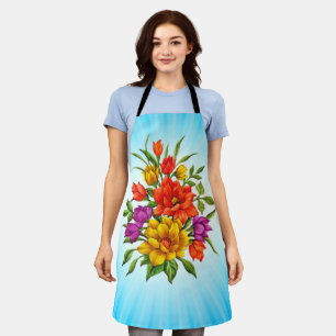 Tablier Beau Bouquet De Fleurs Aquarelles-34123