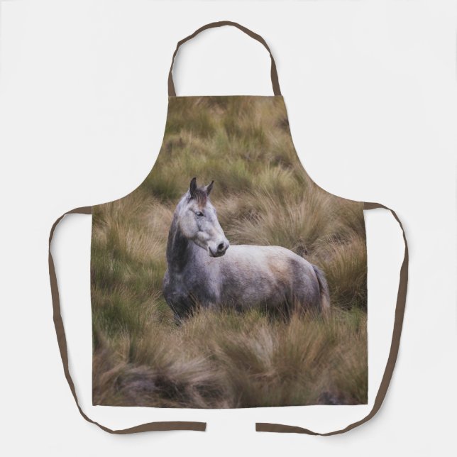 Tablier Beau Cheval gris coloré (Recto)