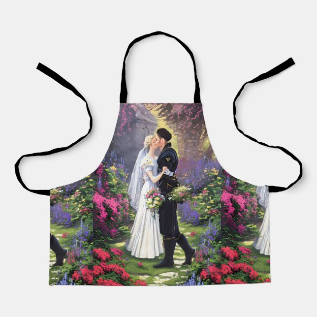 Tablier Beau Couple dans le Parc (Recto)