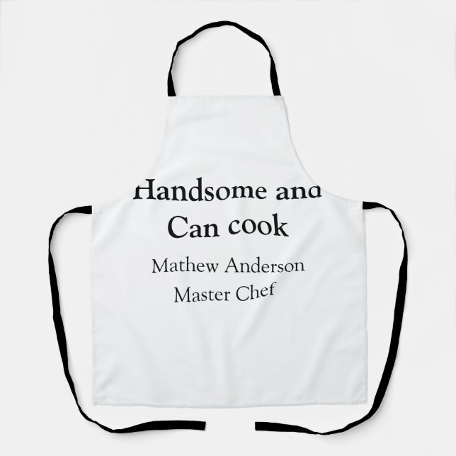 Tablier Beau et peut cuisiner ajouter nom master chef date (Recto)