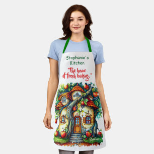 Tablier Beau Imaginaire élégant Pomme Fruit House Apron