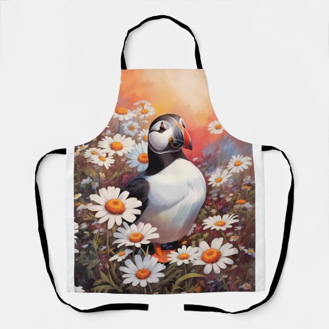 Tablier Beau Puffin Dans Le Champ Maisy (Recto)