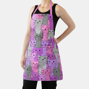 Tablier Beaucoup de chats roses conception